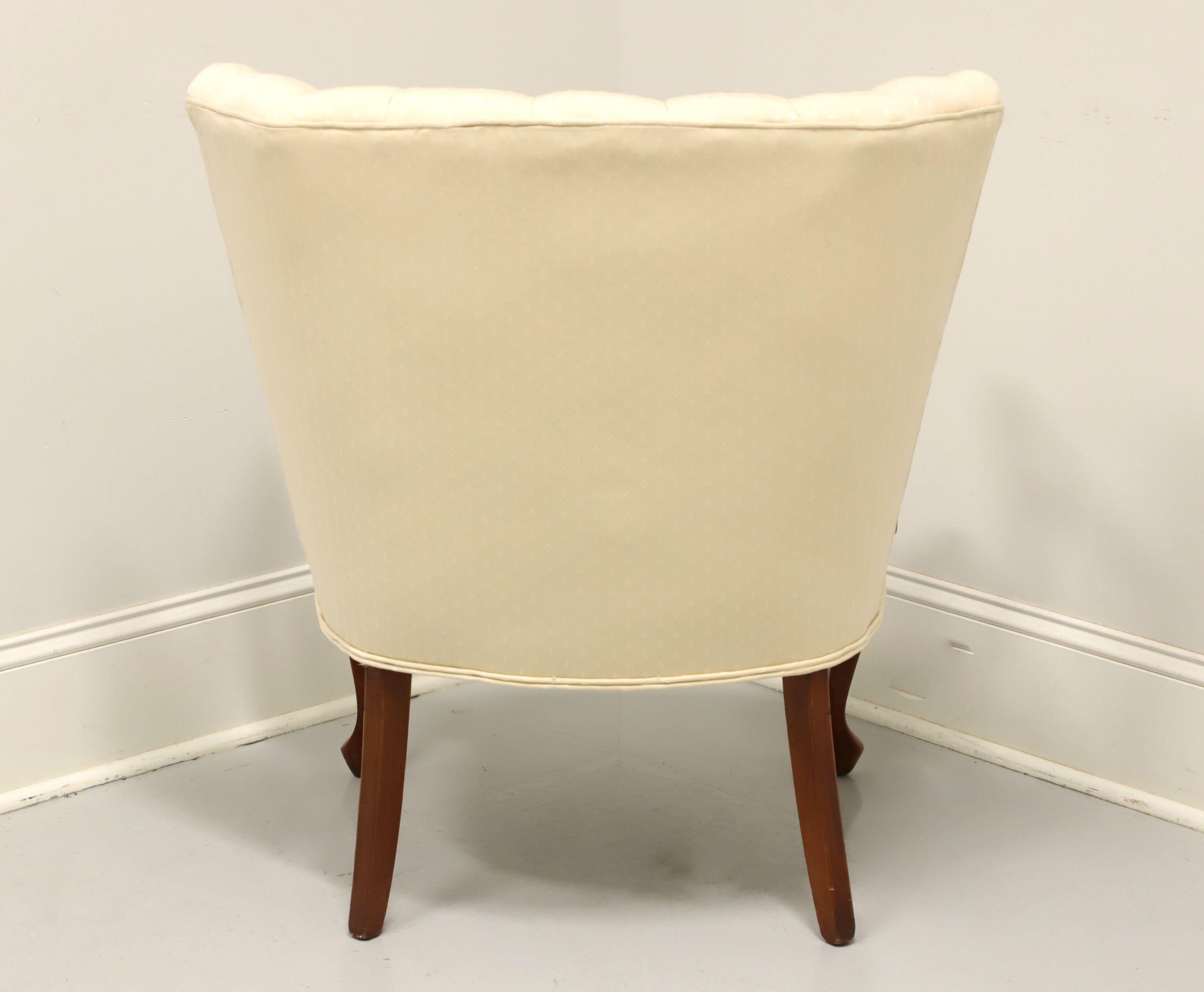 American Mid 20th Century French Provincial Style Channel Back Accent Armchair For Sale