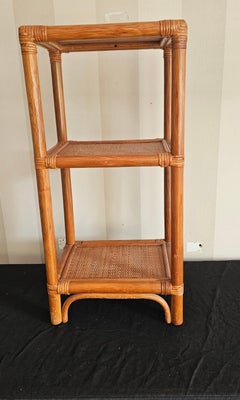 Mid 20th Century French Rattan standing shelves.