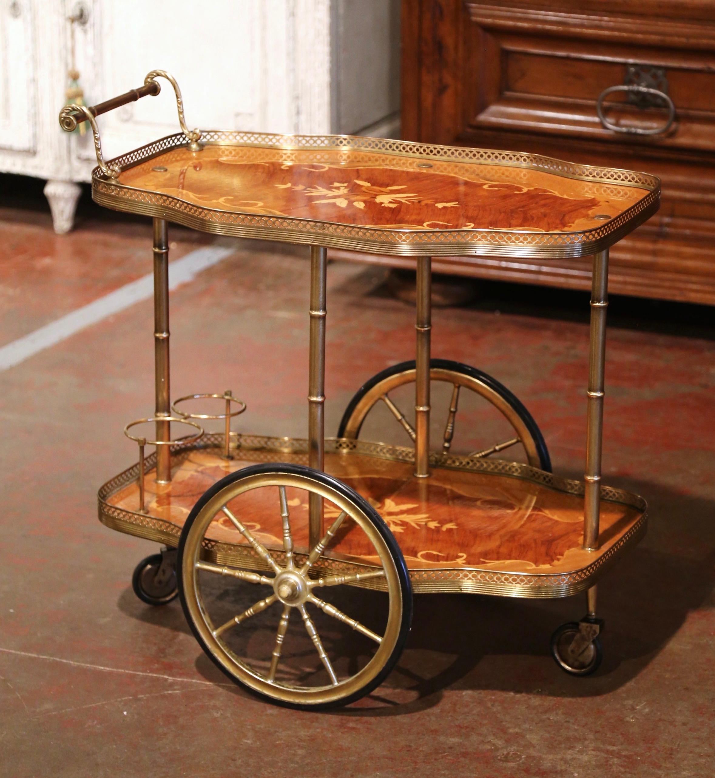 mid century tea cart