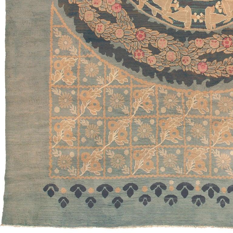 Französischer Teppich aus der Mitte des 20. (Wolle) im Angebot