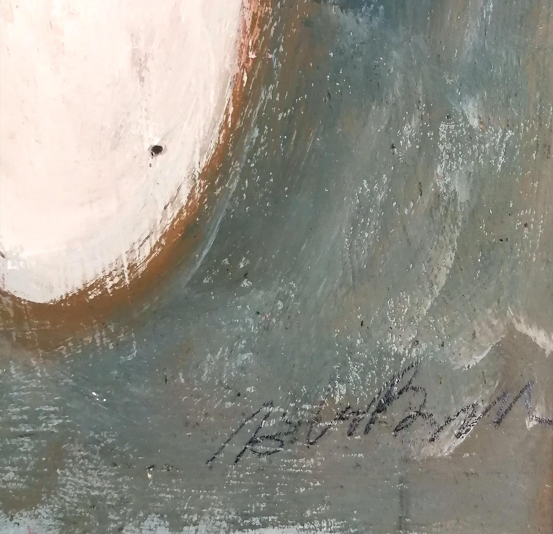 Porträt einer Dame - Französisches figuratives modernistisches Ölgemälde aus der Mitte des Jahrhunderts im Angebot 1