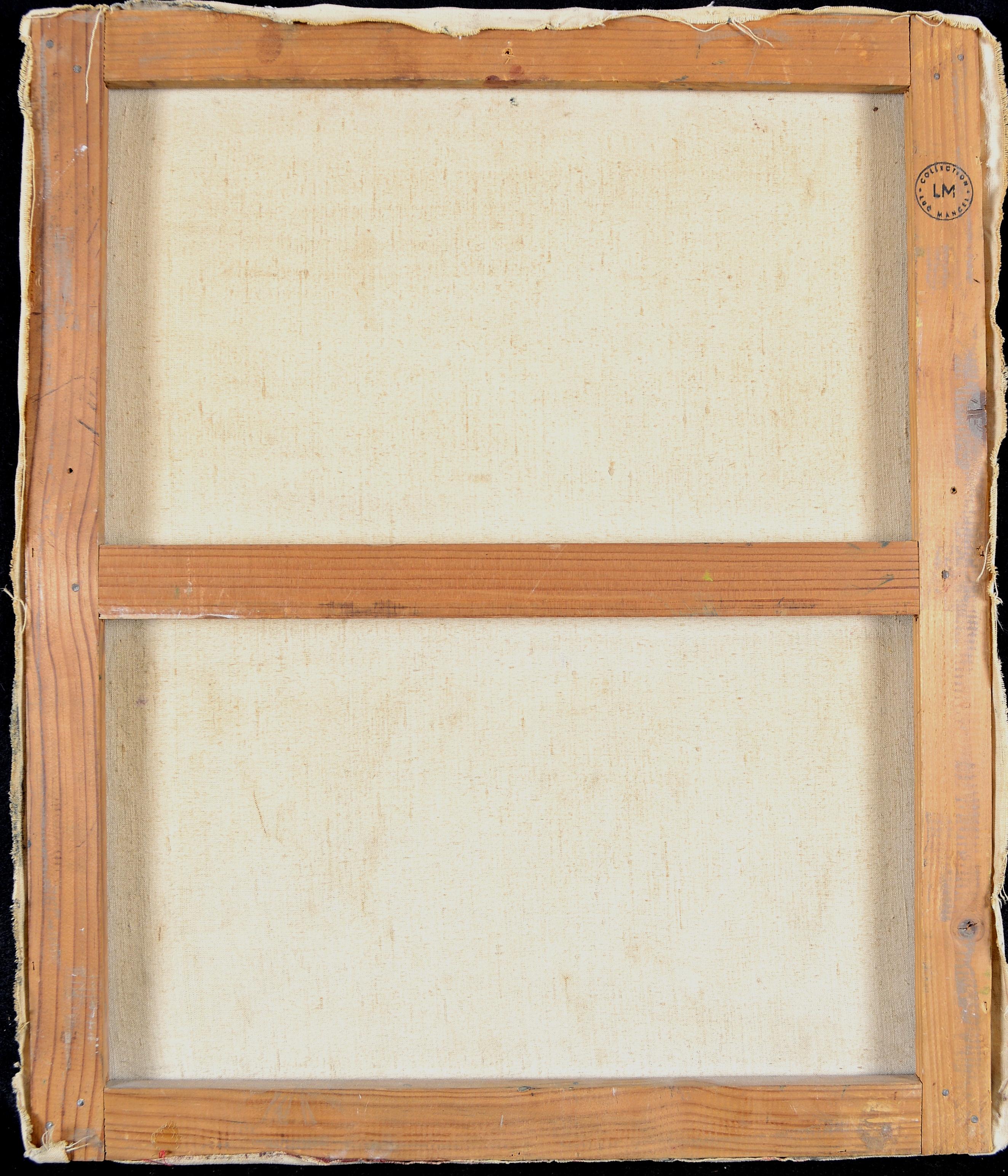 Porträt einer jungen Frau - Mitte des 20. Jahrhunderts Französisch Öl auf Leinwand Gemälde im Angebot 2