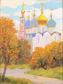 St Nicholas Orthodox Cathedral, Nice - Mid Century French Impressionist Painting