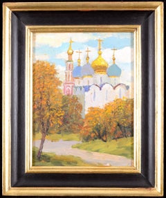 St Nicholas Orthodox Cathedral, Nice - Mid Century French Impressionist Painting
