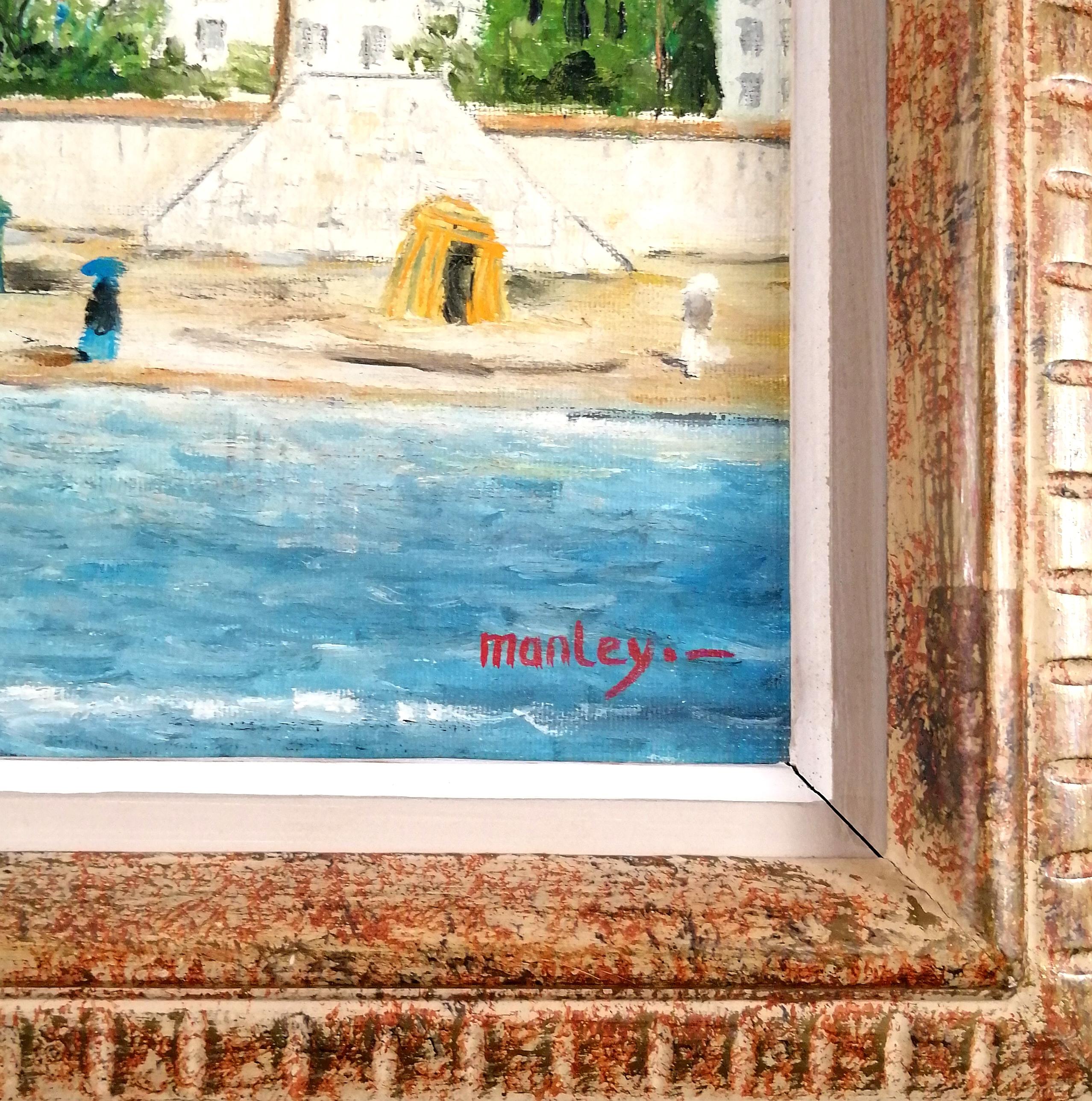 West End Hotel, Nice - Peinture à l'huile de la Côte d'Azur du milieu du 20e siècle en vente 3