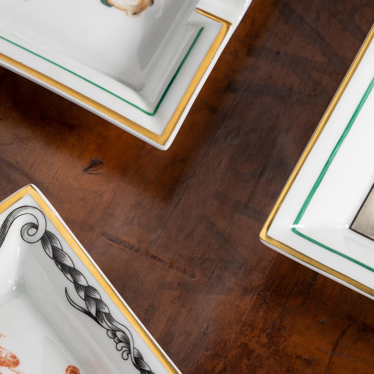 Mid-20th Century French Set of Four Equestrian Ash Trays by Hermès 2