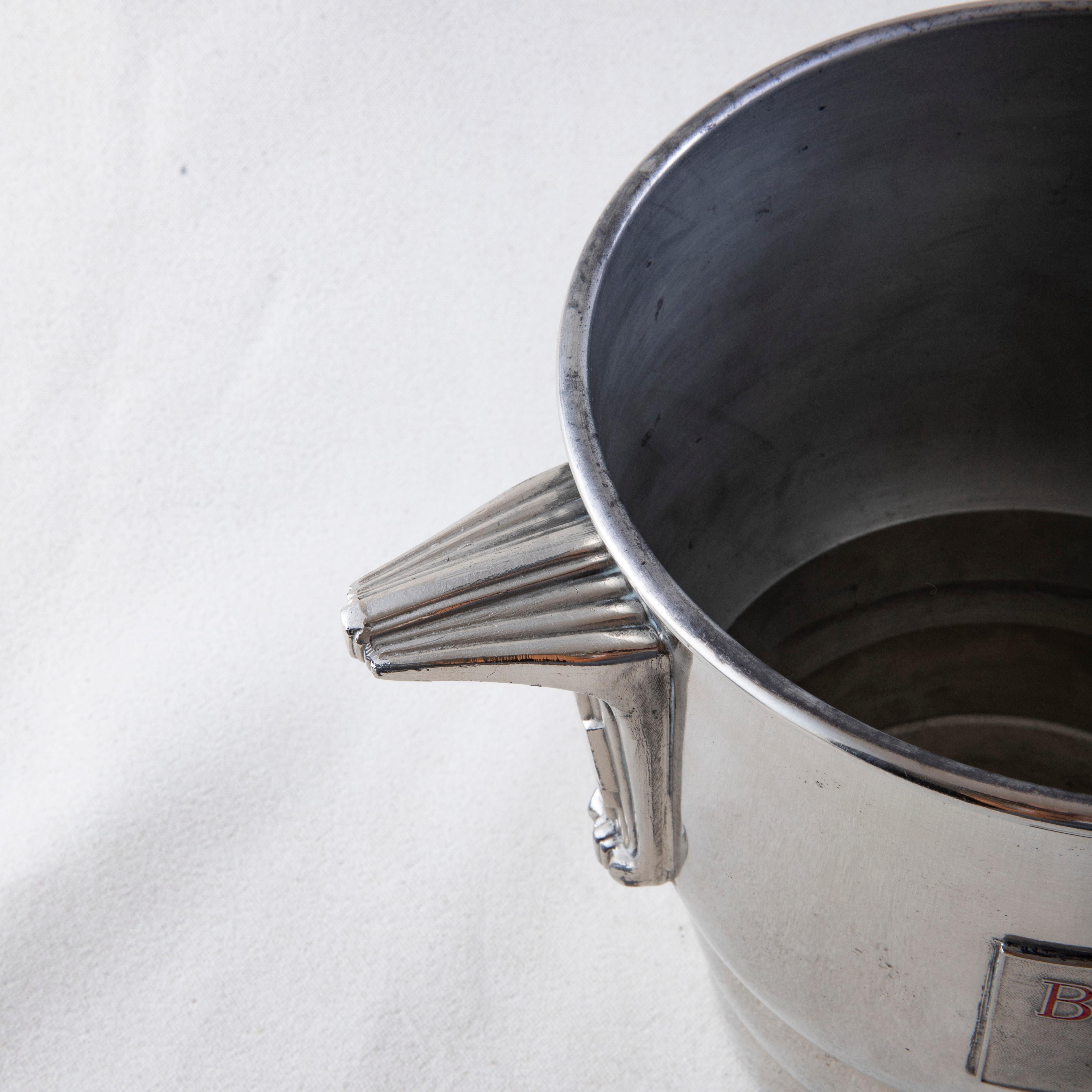 Mid 20th Century French Silver Plate Champagne Bucket, Blanc de Blanc For Sale 10