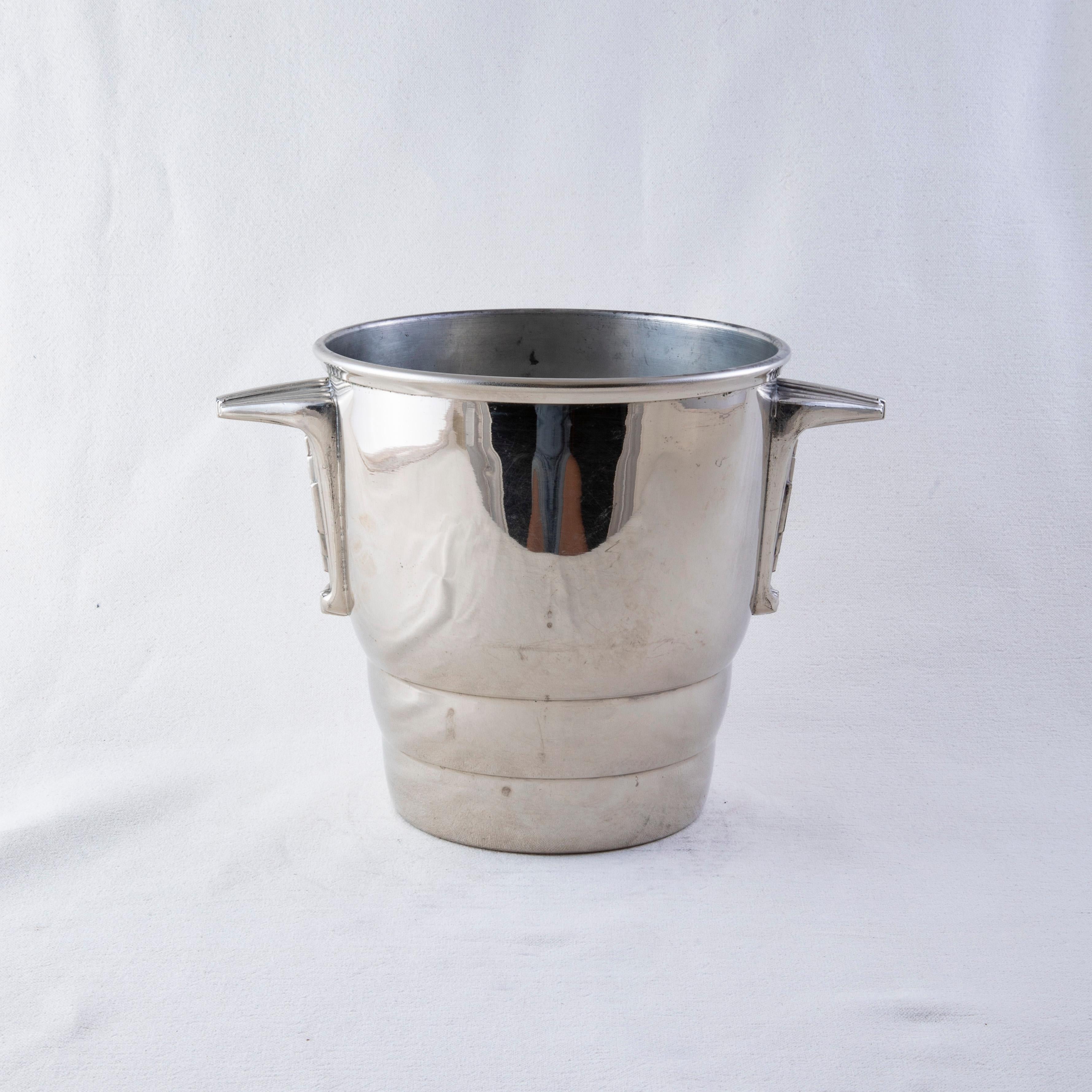Mid 20th Century French Silver Plate Champagne Bucket, Blanc de Blanc For Sale 2
