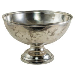 Antique Mid-20th Century French Silver Plate Champagne Bucket Marked Besserat