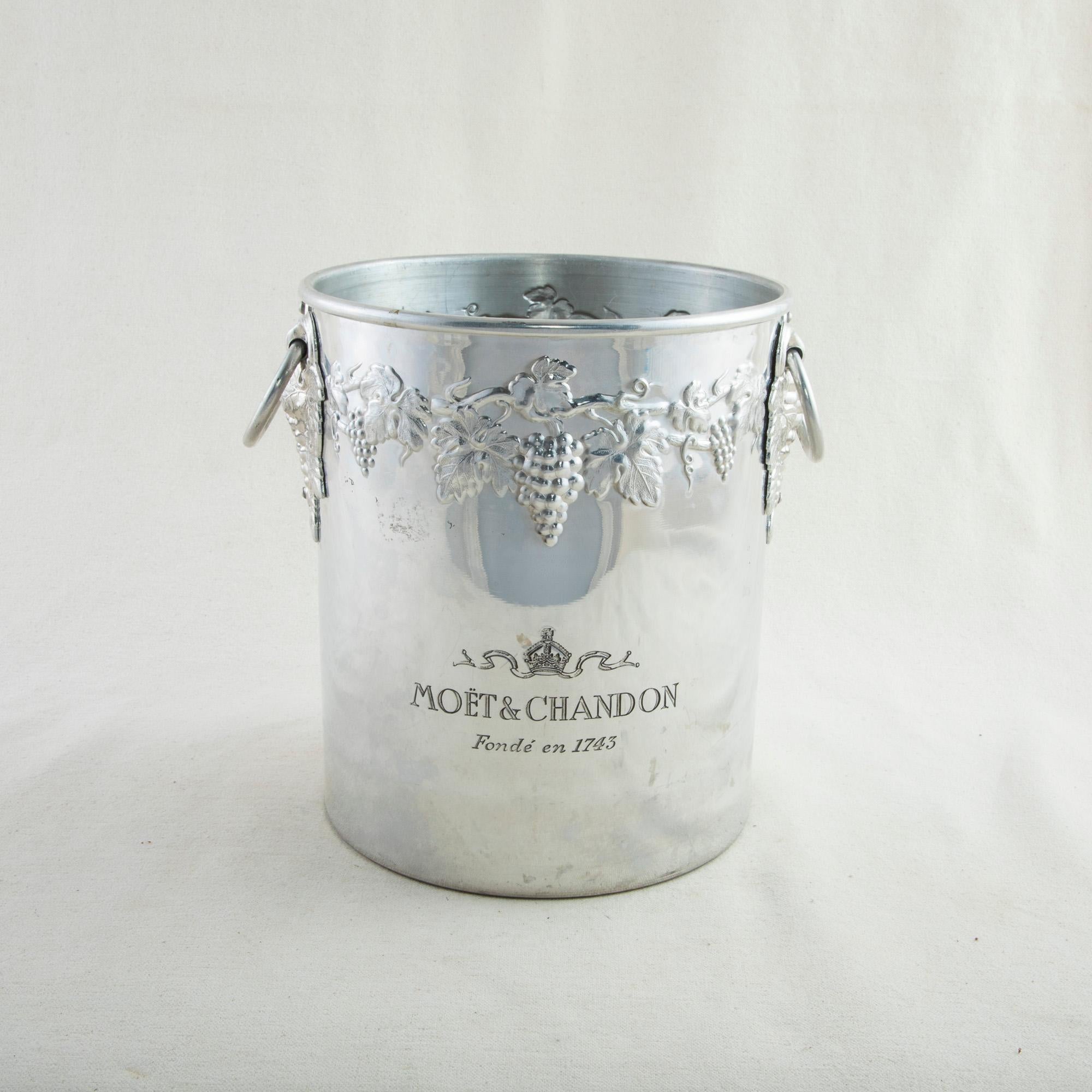 moet champagne bucket silver