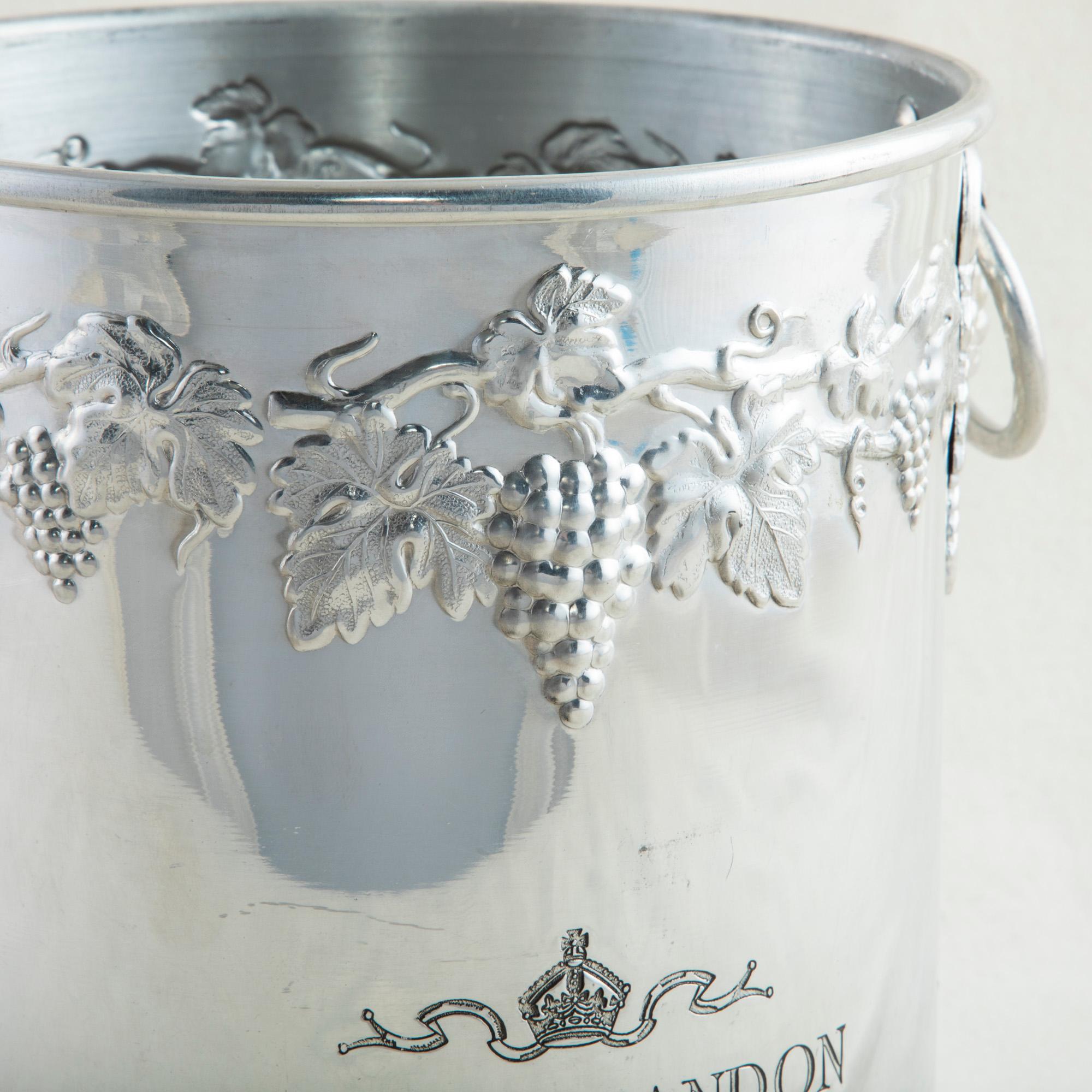Mid-20th Century French Silver Plate Champagne Bucket Marked Moet et Chandon 1