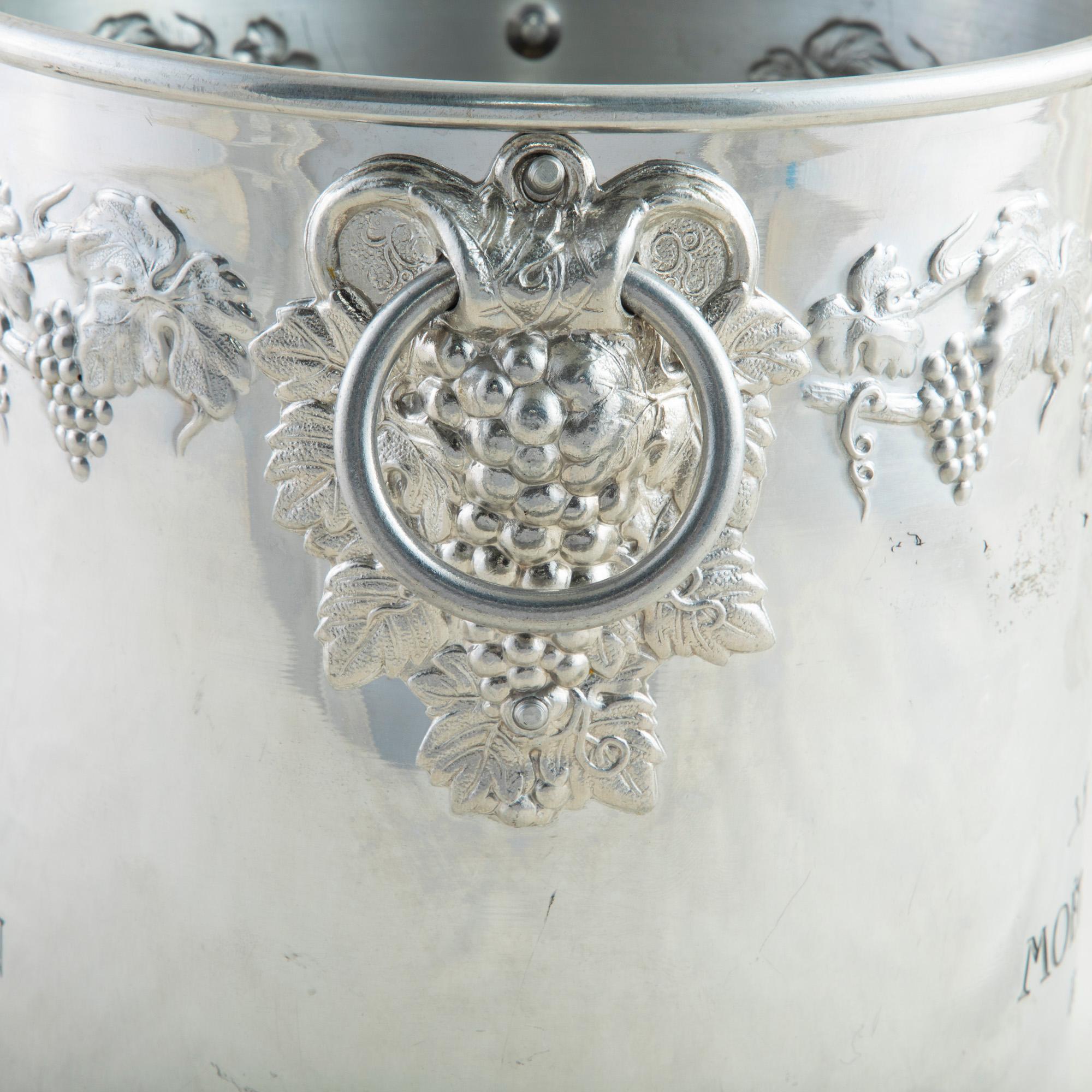 Mid-20th Century French Silver Plate Champagne Bucket Marked Moet et Chandon 3