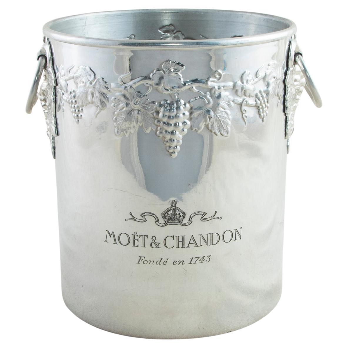 Mid-20th Century French Silver Plate Champagne Bucket Marked Moet et Chandon