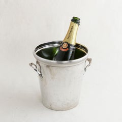 Mid-20th Century French Silver Plate Champagne Bucket, Wine Chiller
