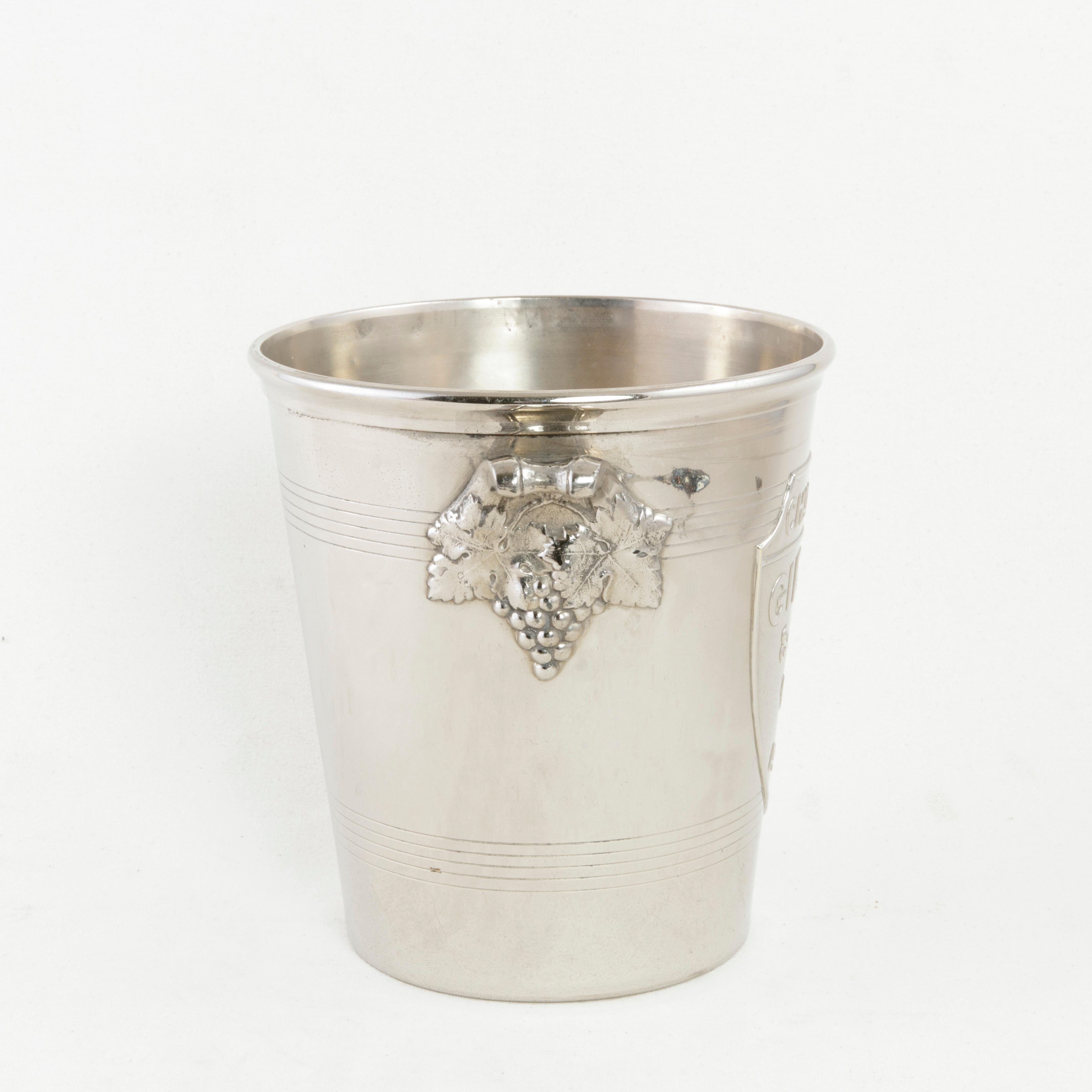 Mid-20th Century French Silver Plate Champagne Bucket, Wine Chiller with Anchor 2