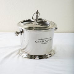 Mid-20th Century French Silver Plate Hotel Champagne Bucket for Three Bottles