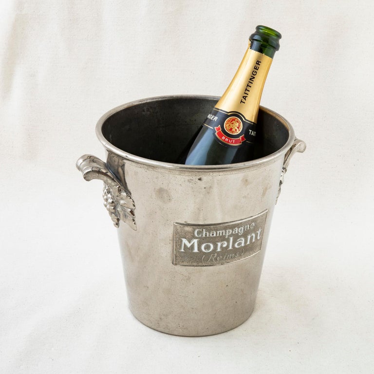 Mid20th Century French Silver Plate Morlant Champagne Bucket For Sale