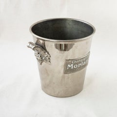 Cubitera de champán Morlant de mediados del siglo XX en chapa de plata francesa