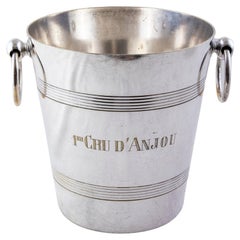 Retro Mid-20th Century French Silver Plate Wine Chiller, Champagne Bucket, Premier Cru