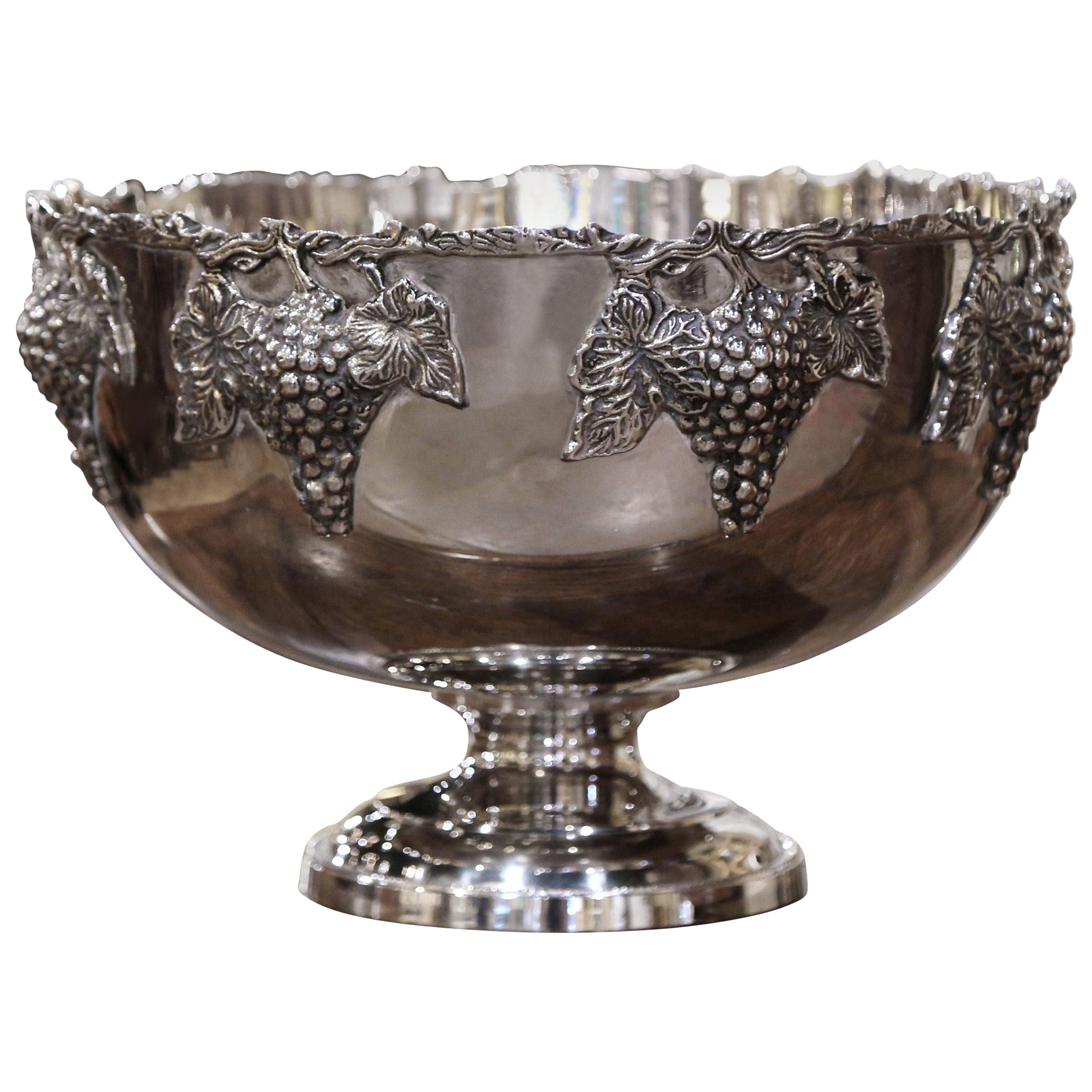 Punch Bowl Silver Plated Ice Bucket ~ Champagne Wine Cooler ~ Bar 