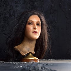 Mid-20th Century French Wax Mannequin Bust