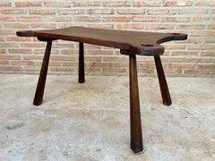 Mid 20th Century French Wooden Rustic Side Table, 1960´S