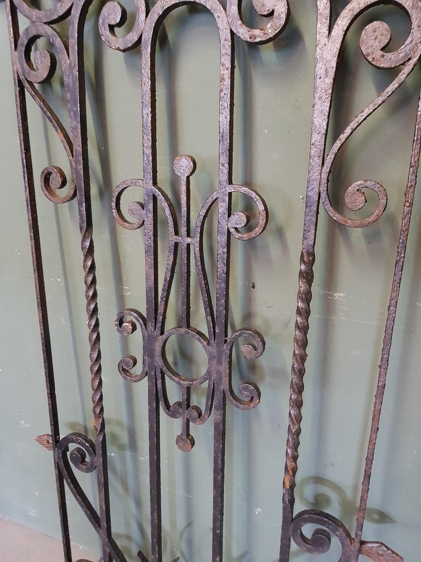 Mid-20th Century French Wrought Iron Door Grill In Good Condition For Sale In Raalte, NL
