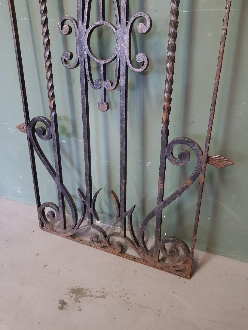Mid-20th Century French Wrought Iron Door Grill For Sale 1