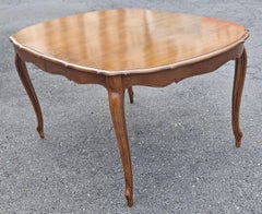 Mid 20th Century French Provincial Walnut Extension Dining Table