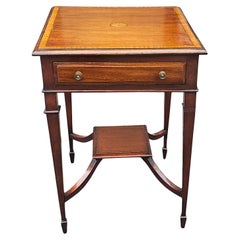 Mid 20th Century George III Style Mahogany Inlaid Side Table