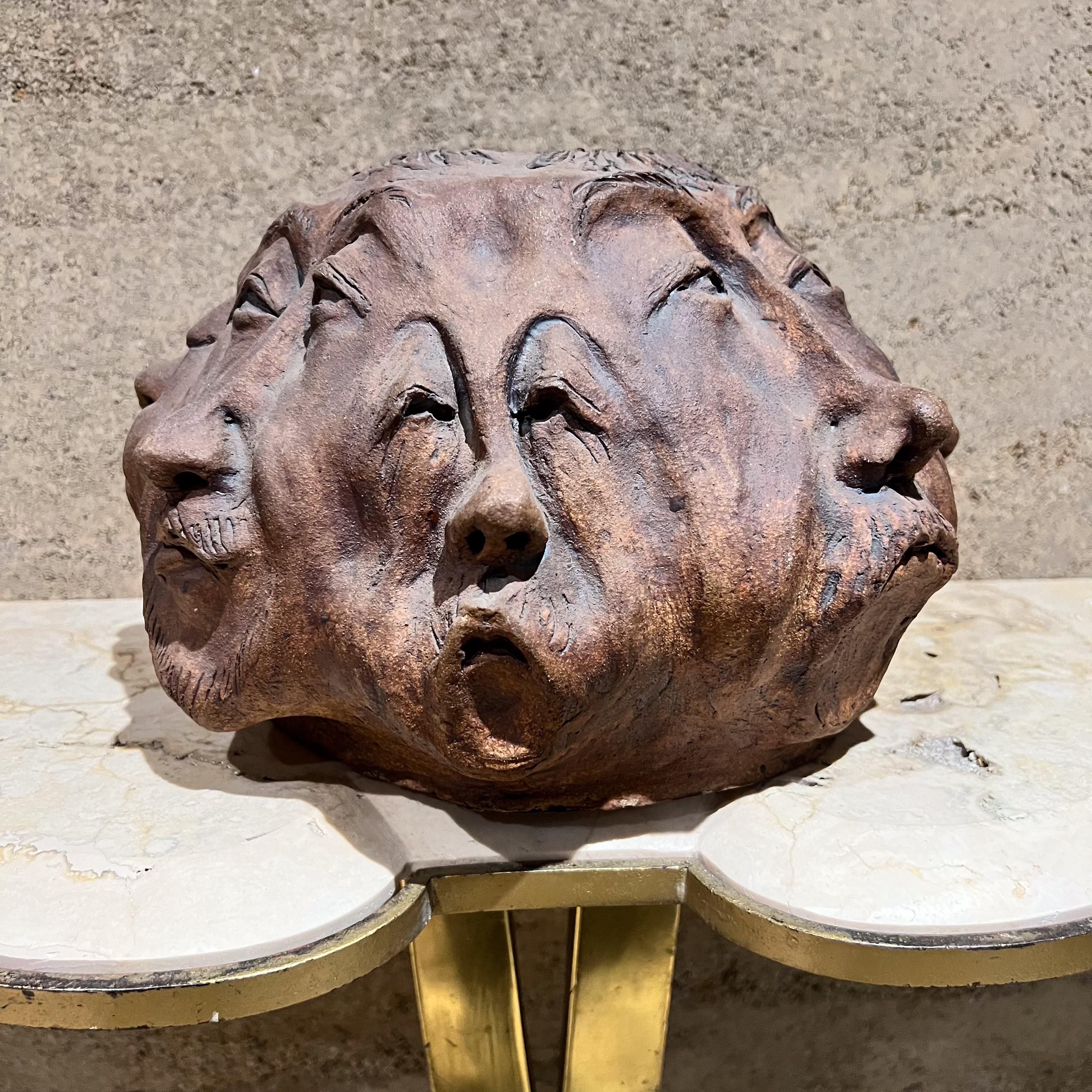 Mid-Century Modern Vase en poterie d'art à visages de GERDA Luise, milieu du 20e siècle en vente