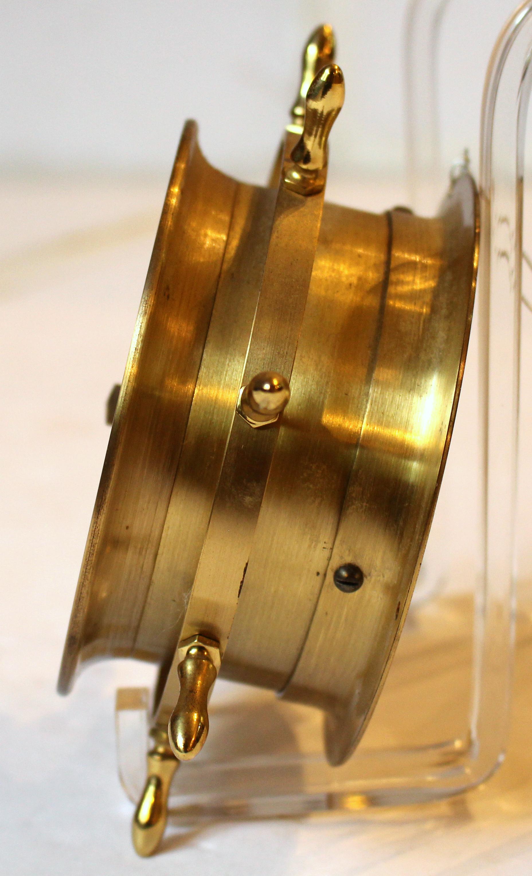 Mid-20th century ship or yacht barometer, German. Holosteric compensated barometer by August Schatz & Sons, Germany, for a ship or yacht. 6.5