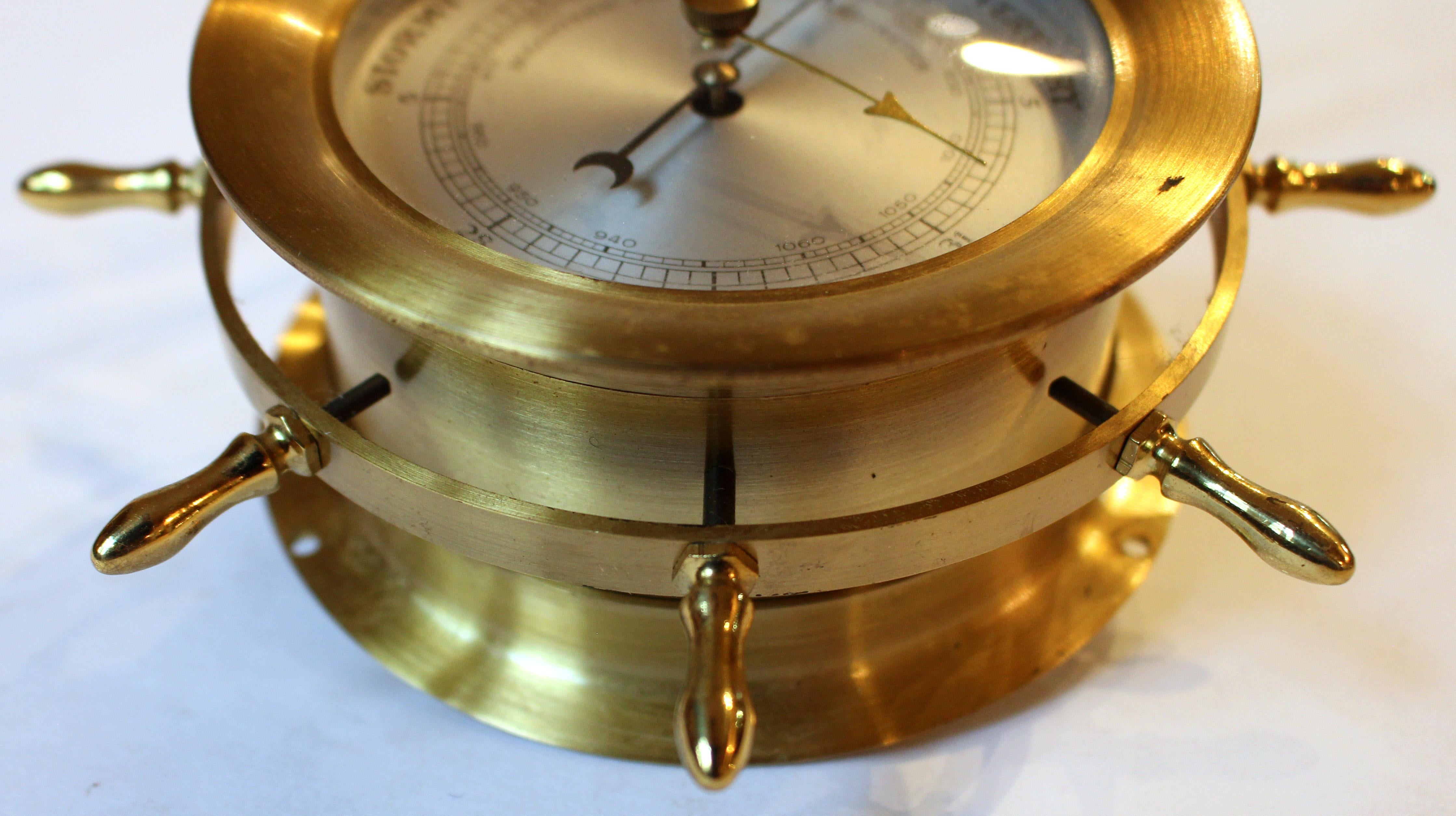 Metal Mid-20th Century German Ship or Yacht Barometer