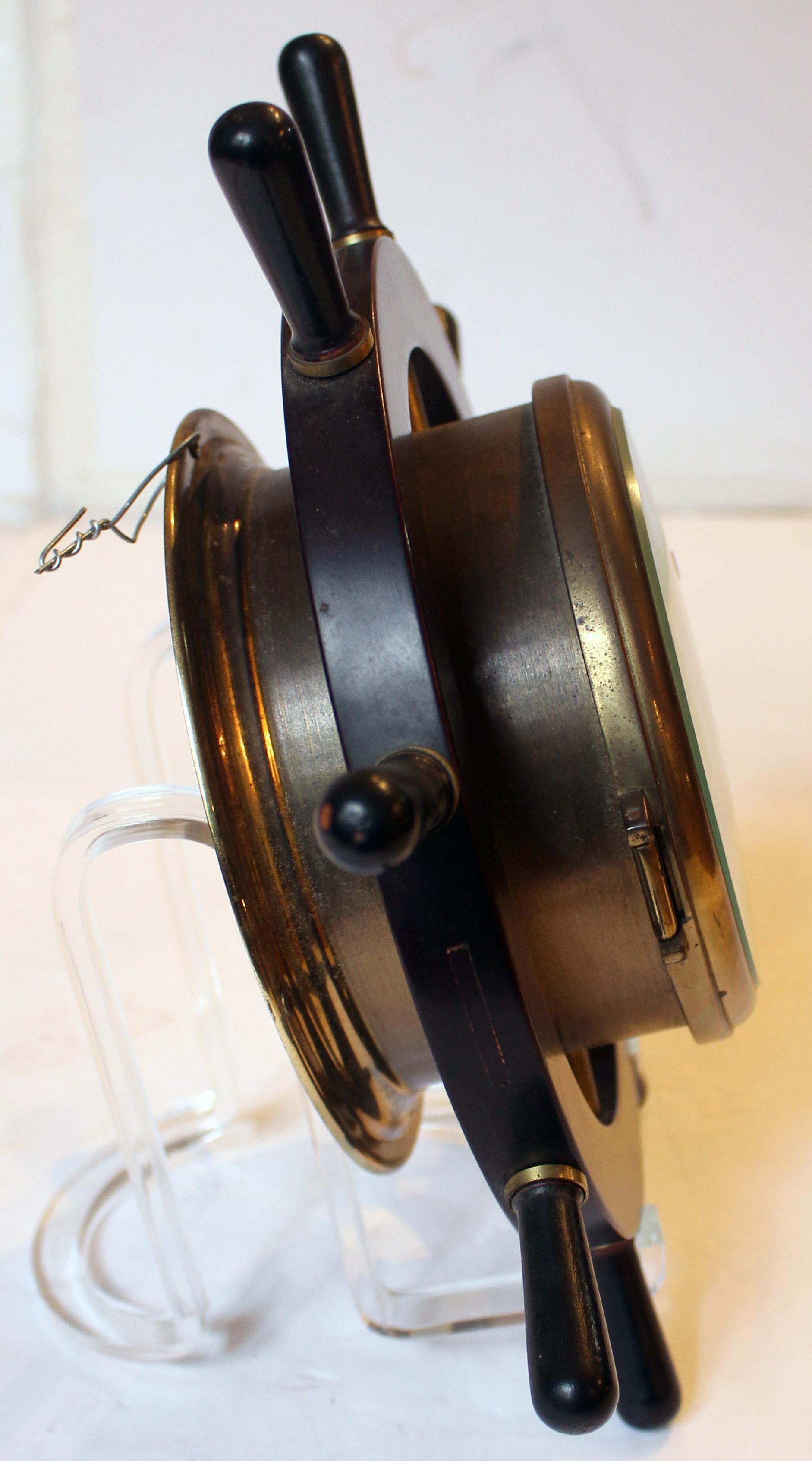 Mid-Century Modern Mid-20th Century German Ship's Clock By Schatz For Sale
