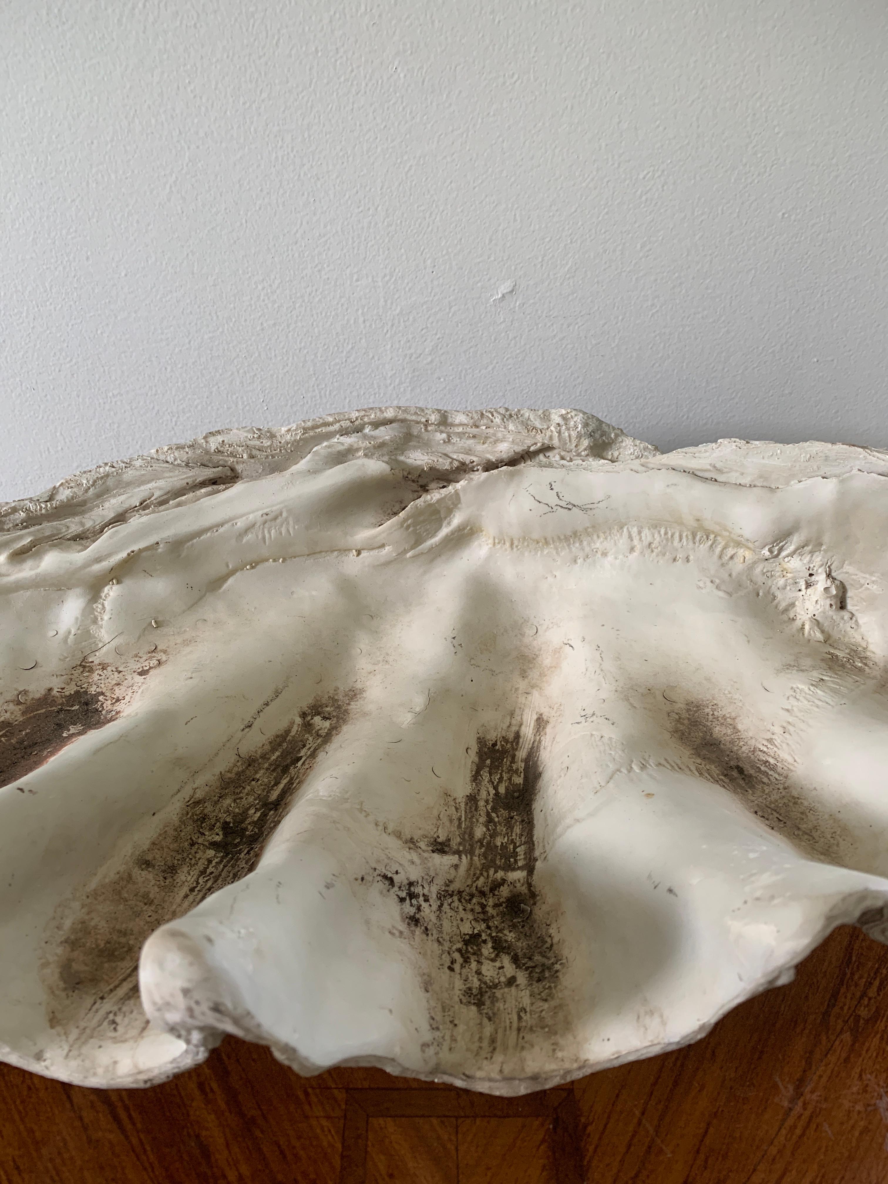 American Mid 20th Century Giant Faux Clam Shell For Sale