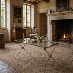 Mid-20th Century Gilt brass coffee table attributed to Maison Jansen