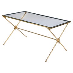 Mid-20th Century Gilt brass coffee table attributed to Maison Jansen