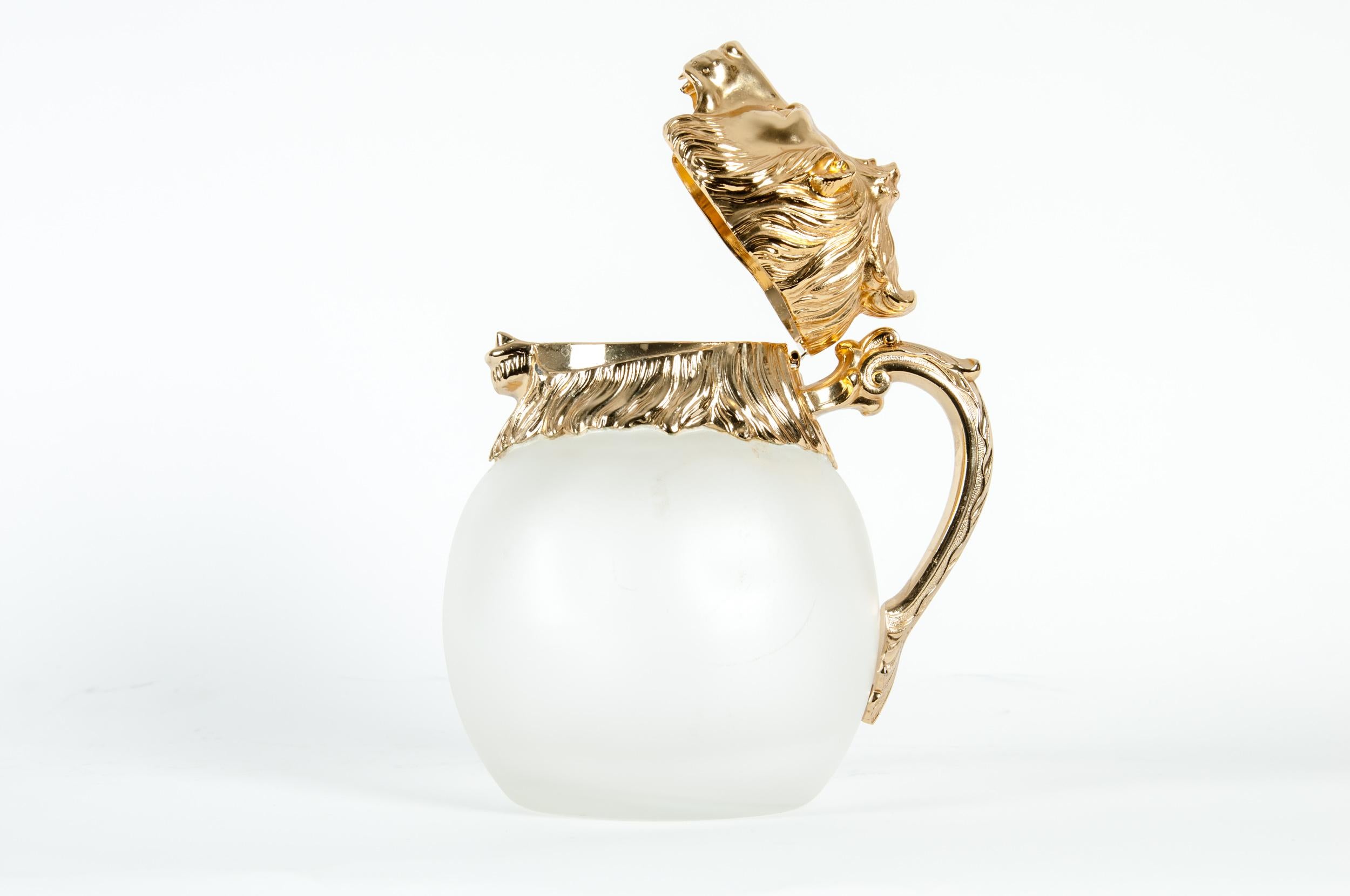 Mid-20th Century Gilt Bronze Mounted Tableware Pitcher In Good Condition In Tarry Town, NY