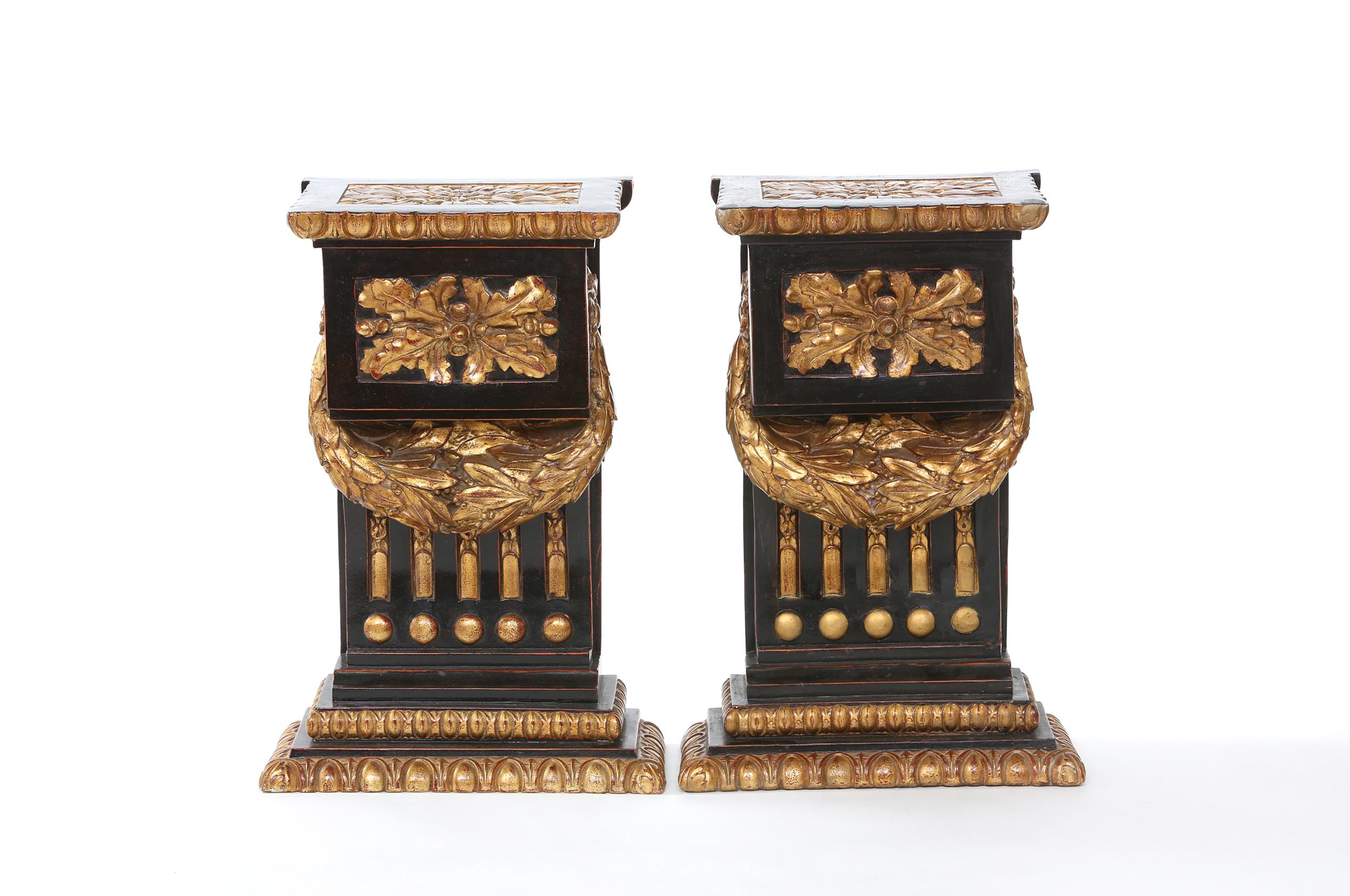 Mid-20th Century Gilt Bronze Pedestal / Side Tables For Sale 6