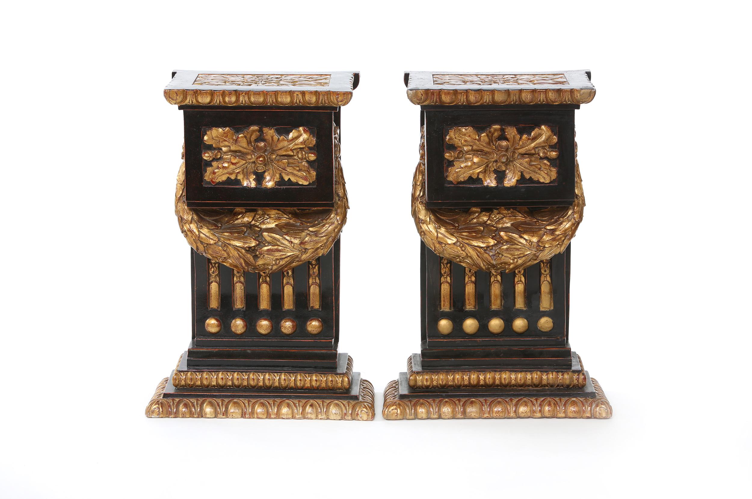 Mid-20th Century Gilt Bronze Pedestal / Side Tables For Sale 4