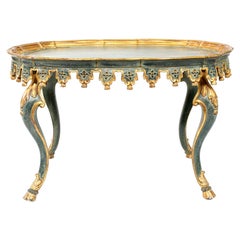 Mid-20th Century Gilt Gold Decorated Wood Table