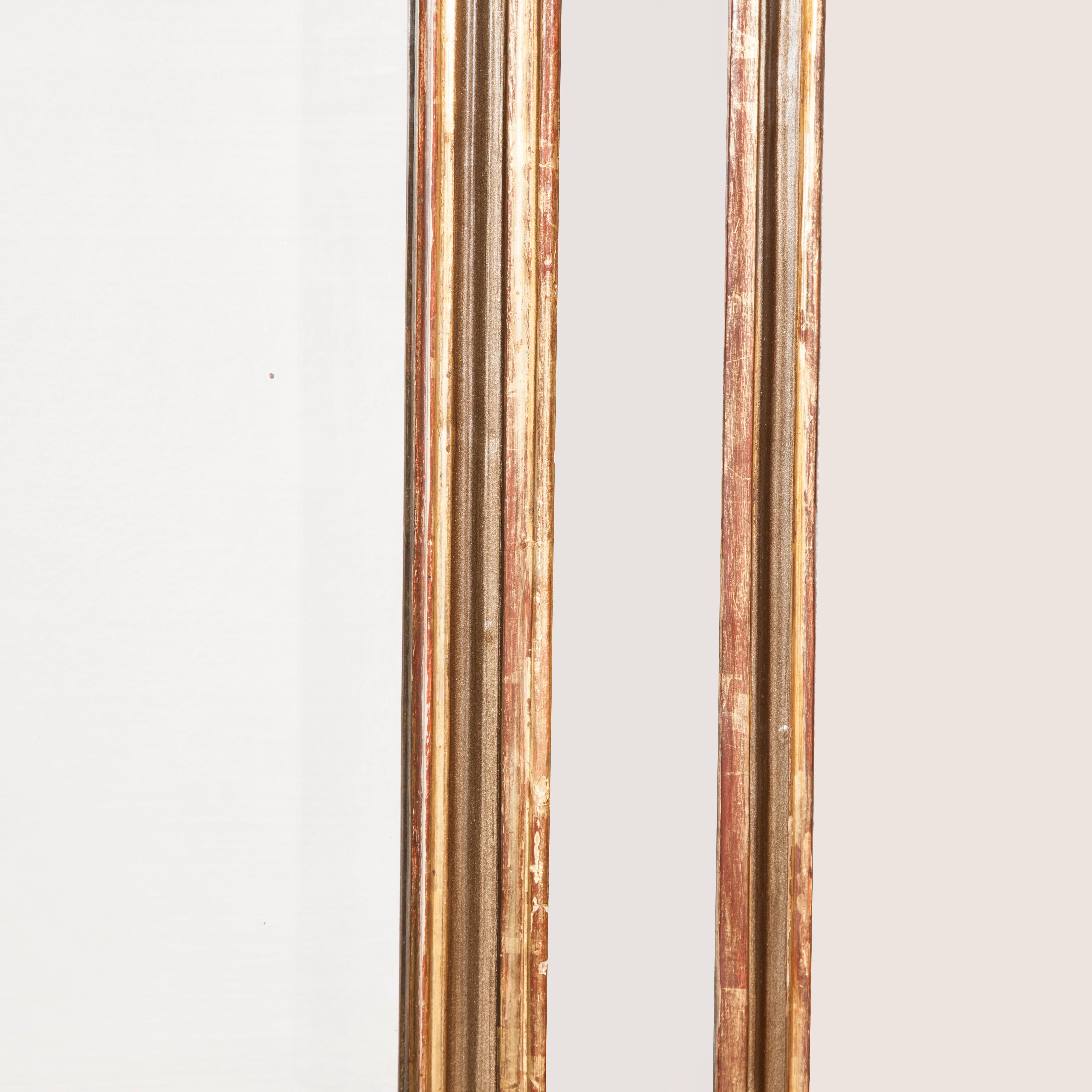 French Mid-20th Century Gilt Mirror For Sale