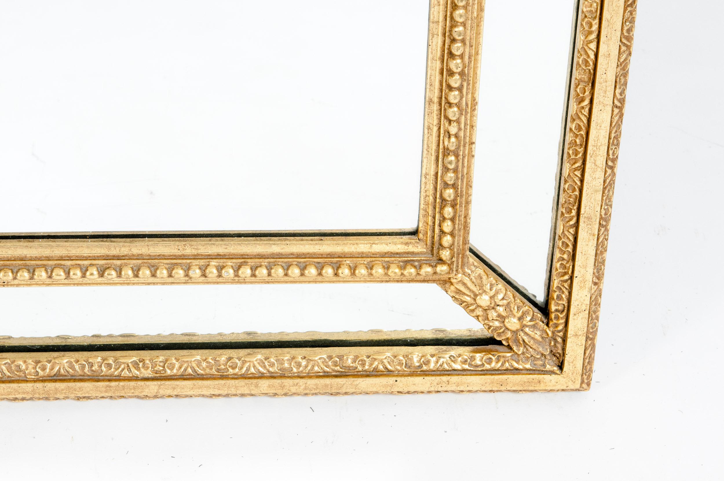 Mid-20th Century 20th Century Giltwood Frame Beveled Hanging Wall Mirror