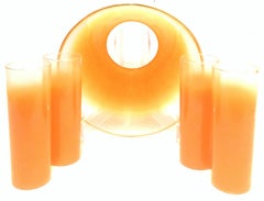 Mid-20th Century Glass and 22-Karat Gold Drinks S/5 by, Blendo