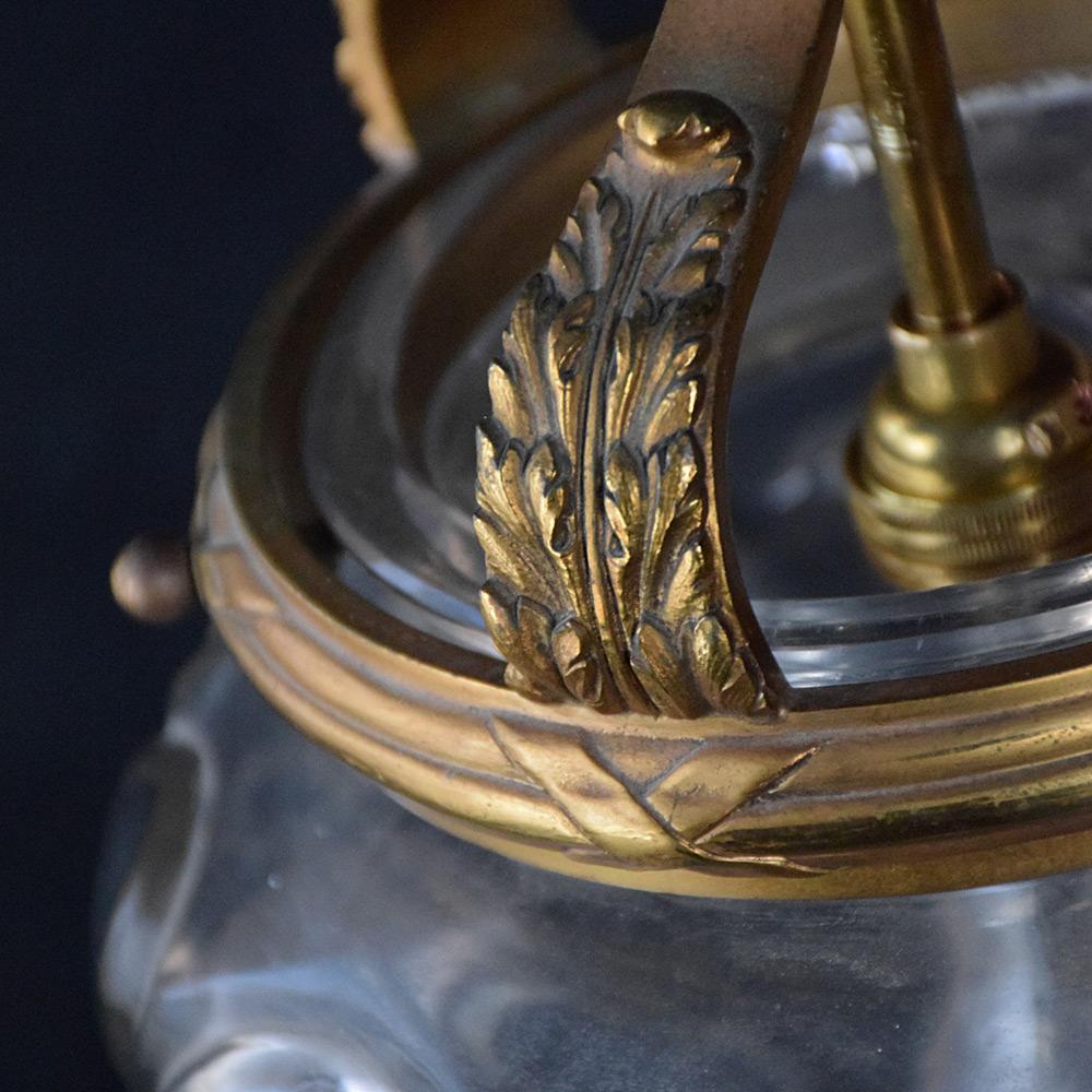 Mid-20th Century Glass and Bronze Lantern by Val Saint Lambert 6