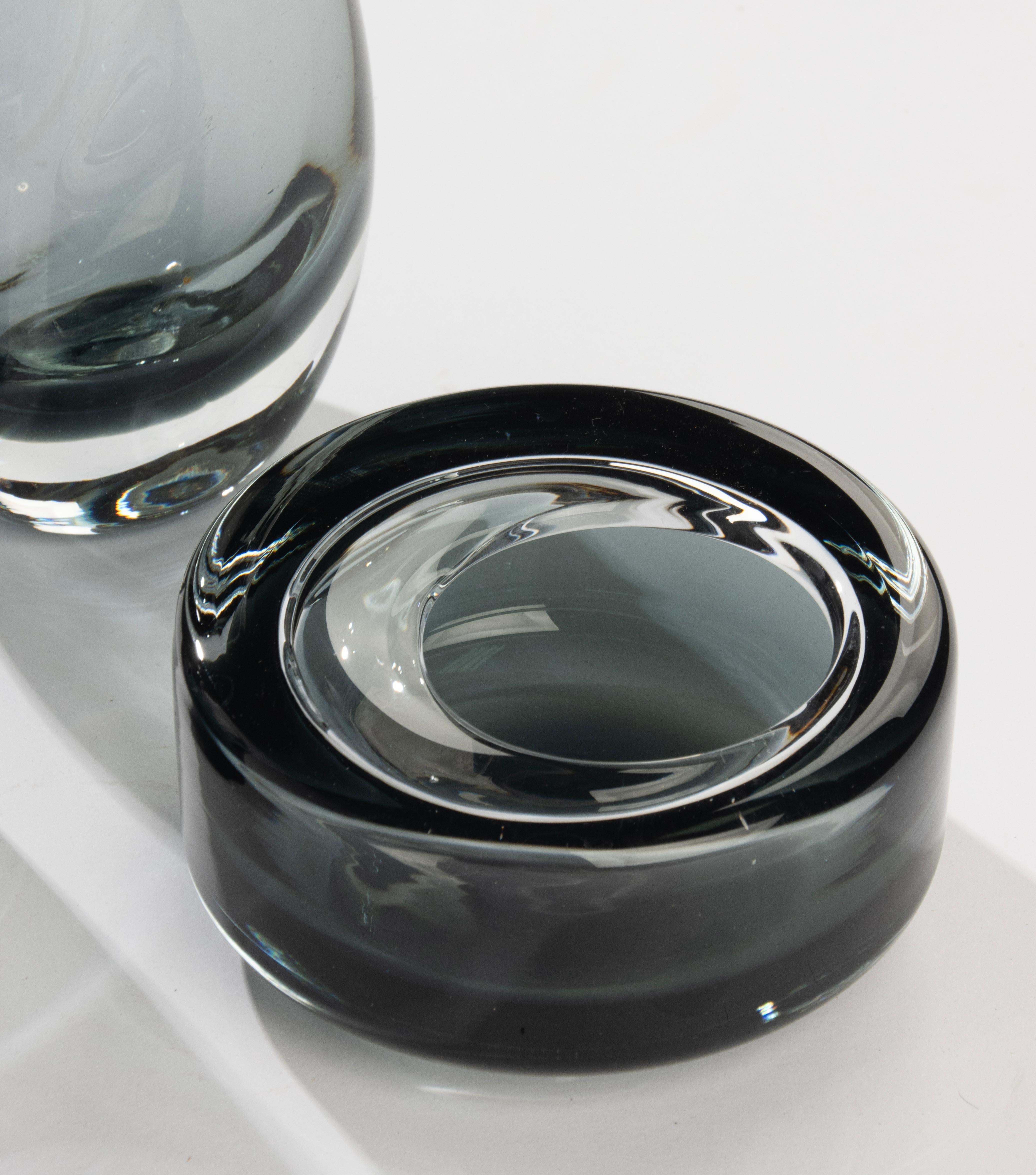 Mitte 20. Jahrhundert Glas-Set - SEA Glasbruk - Schweden - Rauchgrau im Angebot 7