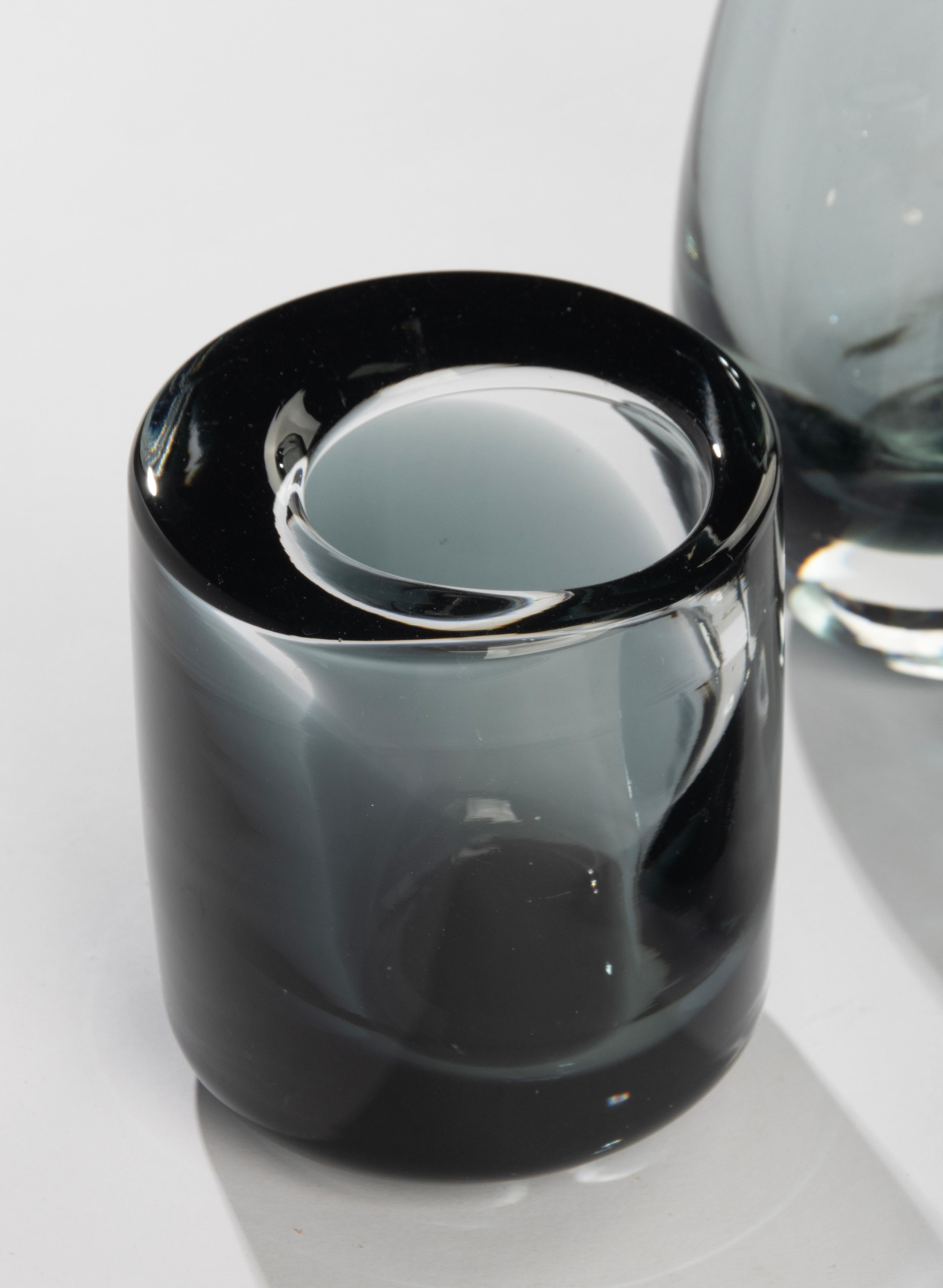 Mitte 20. Jahrhundert Glas-Set - SEA Glasbruk - Schweden - Rauchgrau im Angebot 8