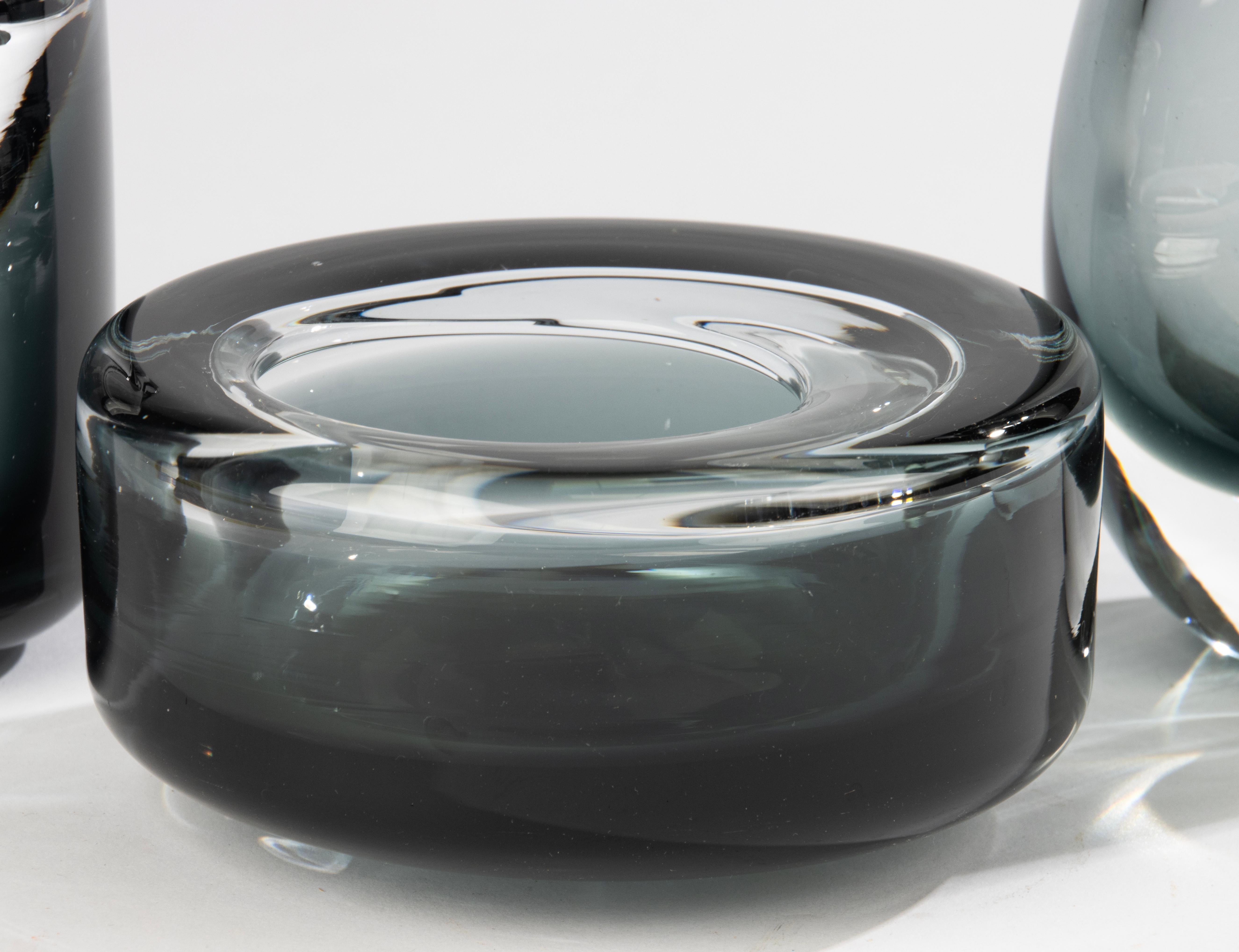 Mitte 20. Jahrhundert Glas-Set - SEA Glasbruk - Schweden - Rauchgrau (Moderne der Mitte des Jahrhunderts) im Angebot