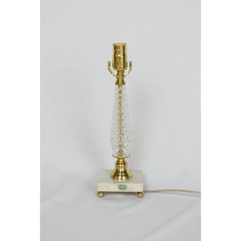 Mid 20th Century Glass Table Lamp with Marble Base 3