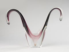 Mitte 20. Jahrhundert Glasvase - Flygfors - Modell Coquille - Paul Kedelv Design